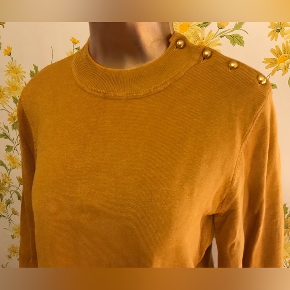 Two in one Sweater top in mustard/white - Picture 2 of 7